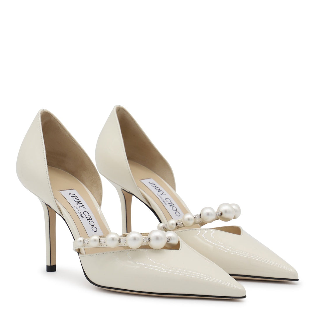 Jimmy Choo With Heel - LATTE/WHITE | 05647dc8196e32bd876d73f854499a7cb1ccf2b9