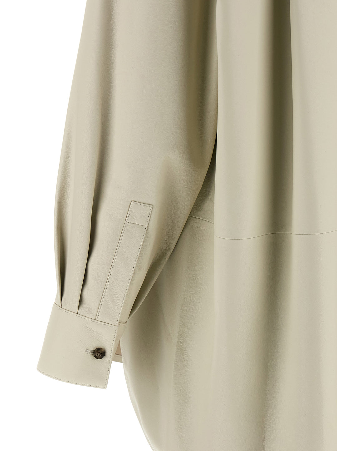 Yves Salomon Leather Shirt Shirt and Blouse - White | 5dc9b4a44cd7e57a8a425885f024809327784a6e