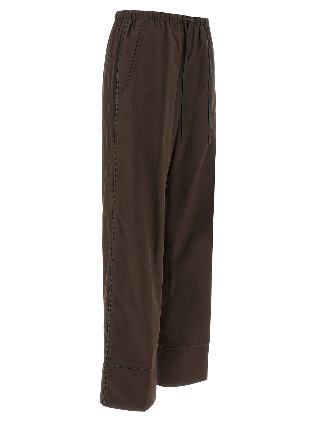 Yves Salomon Leather Insert Pants - Brown | 4d85d3eae2d953ec365ae94ec5e76335c0819083