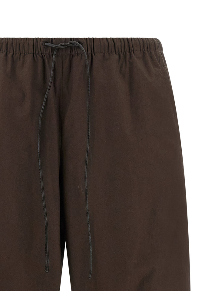 Yves Salomon Leather Insert Pants - Brown | 45bf3ad77dcd0523e956861174906ff769f2c147