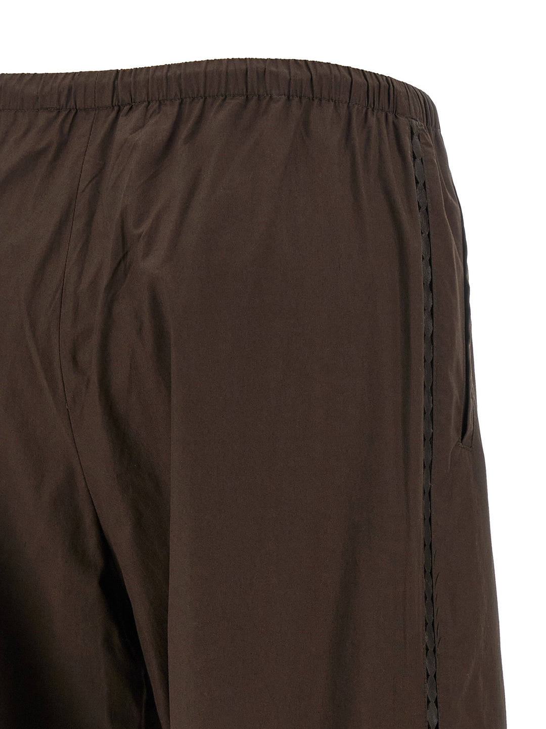 Yves Salomon Leather Insert Pants - Brown | 8eafaafa69cbe3bd7f64afcc4c000b85c5146765