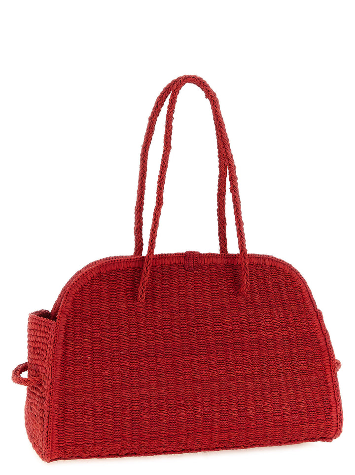Jacquemus Le Turismo Raphia Shoulder Bags - Red | 0afc9f148250c1a62f449b735790de46d2fd85cf
