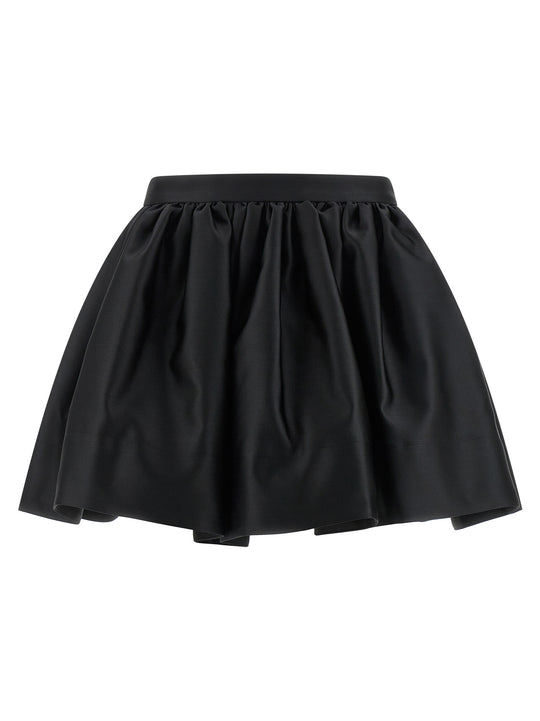 Satin Skirt Skirts Black