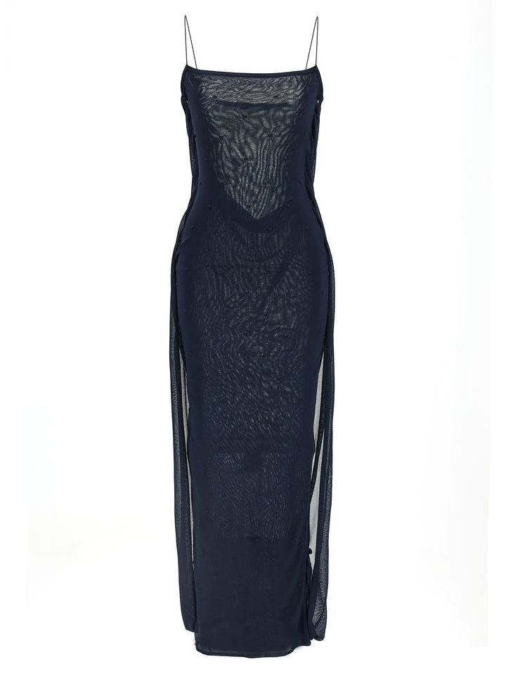 Jacquemus La Robe Maille Plumetis Dresses - Blue | 8c34772460685f94eb8b53e532fa3cf1d3c59763
