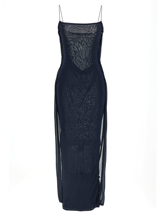 La Robe Maille Plumetis Dresses Blue