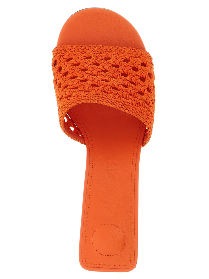 Jacquemus Les Mules Cubisto Sandals - Orange | 75b248e7d2c2acaf636ff14343b66a09175cc954