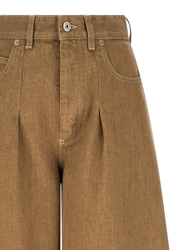 Jacquemus Le De-Nîmes Ovalo Jeans - Beige | 908ce2f60ec48f478f34cfb514062ef56e41181e