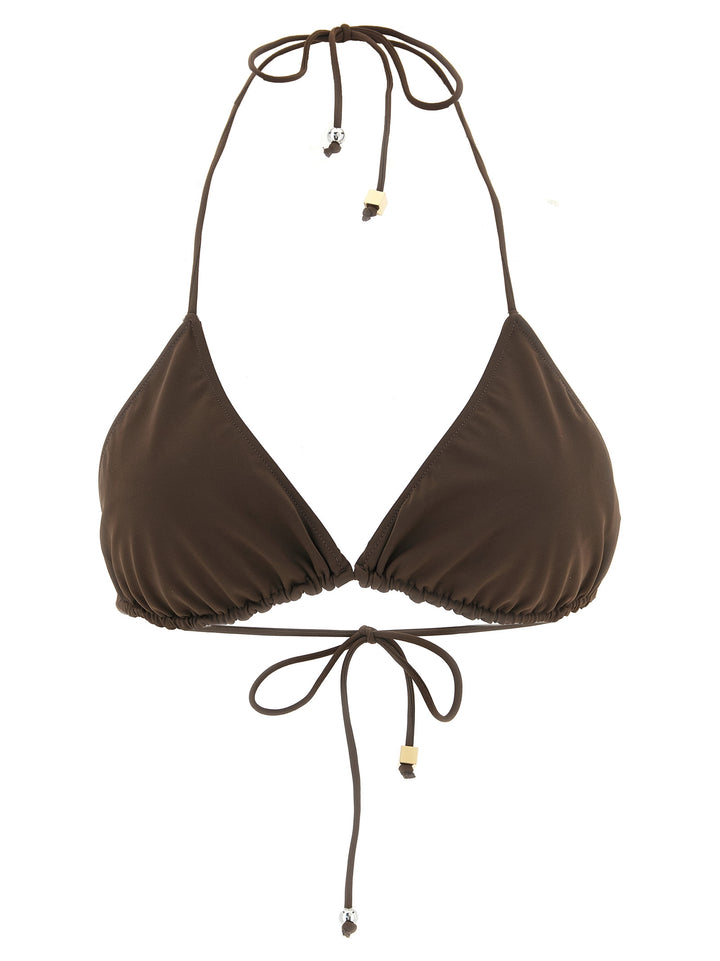 Jacquemus Le Haut De Plage Triangle Beachwear - Brown | 531457dd367eccb4157f6c60e018dea26106194d