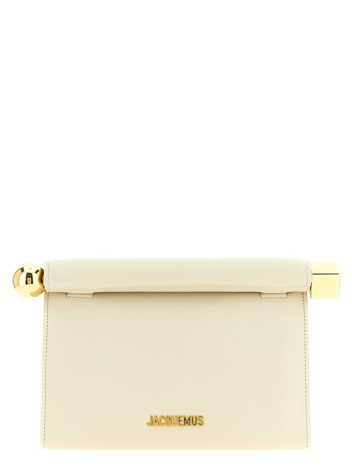 Jacquemus Le Sac Rond Carré Clutch - White | 172e86e4b2f7b4918e3f7d7070fb246fd955d92b