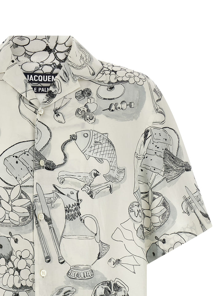 Jacquemus La Chemise Cocktail Shirt and Blouse - White/Black | 0c2a0ee76acaf4adb79f55a10064f3e0d5c00d0a