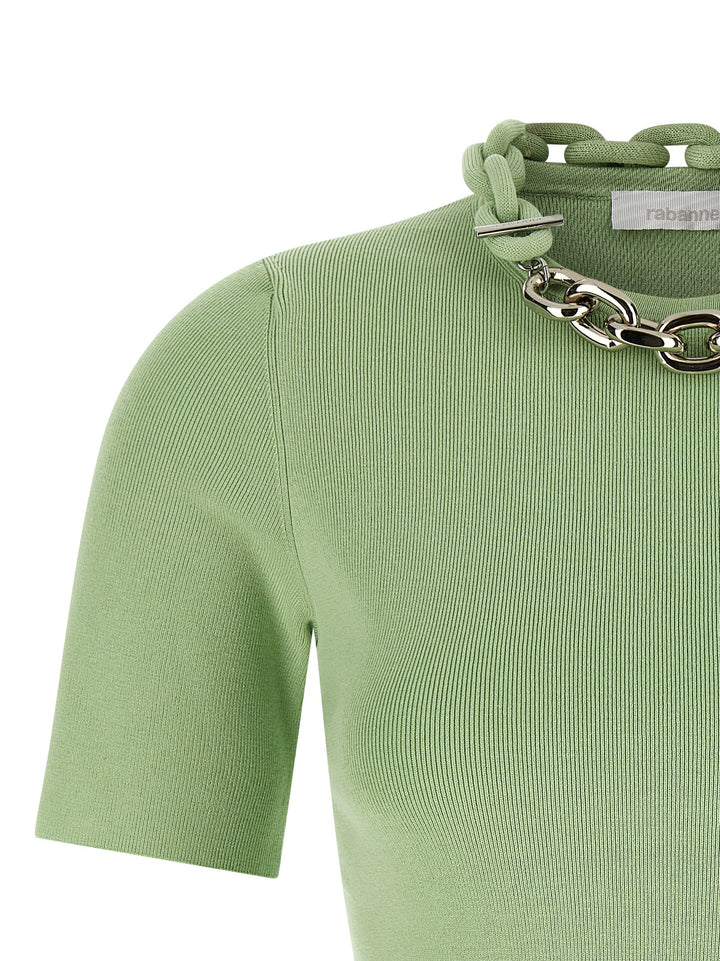 Paco Rabanne Chain T-shirt - Green | 62af220881f2e221765942af8d25898b5c5ba0b6