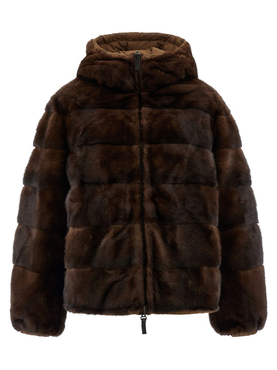 Reversible Fur Brown