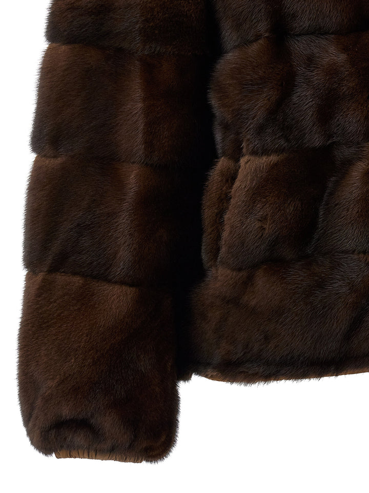 Army Yves Salomon Reversible Fur - Brown | 268b2e1f21e09f5c014e7949b612f6fa6c5f55ec