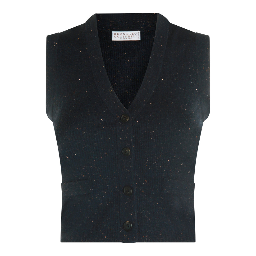 Brunello Cucinelli Top - BLU FREDDO | f2be9b76384fdc3bc4eb8c5c39baf77d9ec087c6