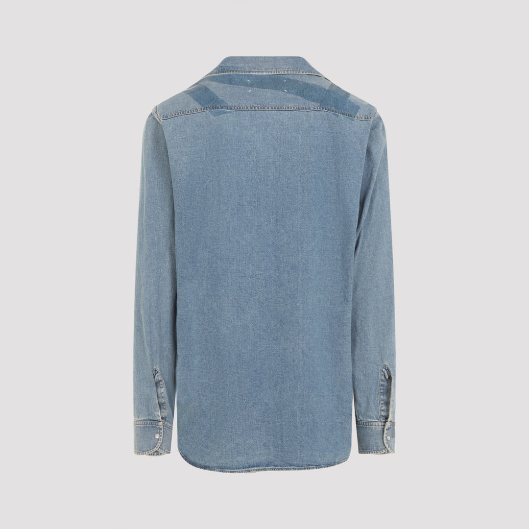Maison Margiela Shirts - Blue | d6c7de116730deb95e8a82c26fe524e06238b0a1