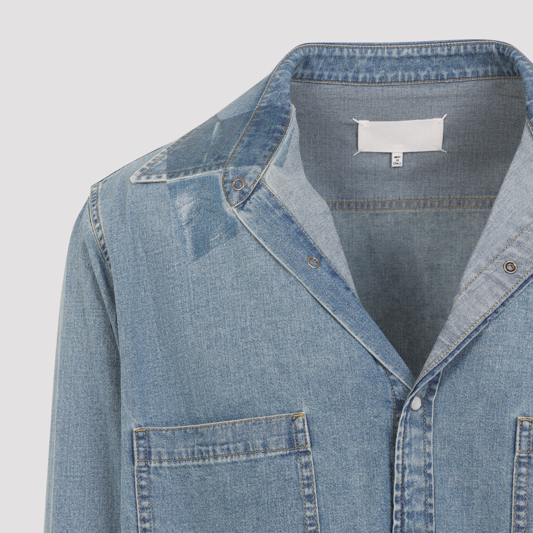 Maison Margiela Shirts - Blue | e2fe173082e197f31727eaf43cd2e9c2333f8ac9