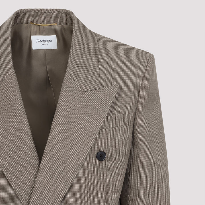 Saint Laurent Blazer - Nude & Neutrals | a78b29ae1e8a3bf6a6550a4028cb45aa3e93735c