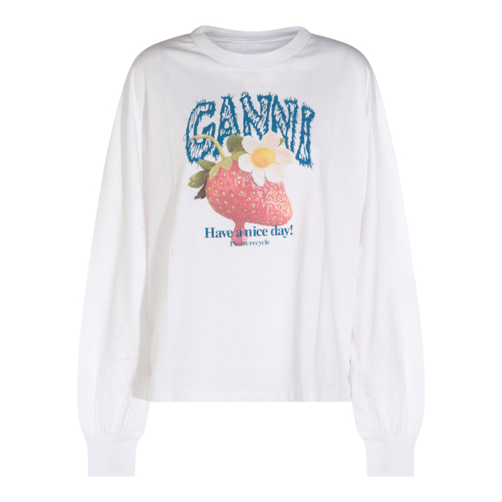 Ganni Sweaters - Bright White | 4d1e348e1b56c43cd4a3a01a71ecf25c633590b7