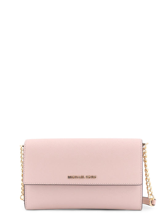 Jer Set Leather Shoulder Bag With Frontal Monogram