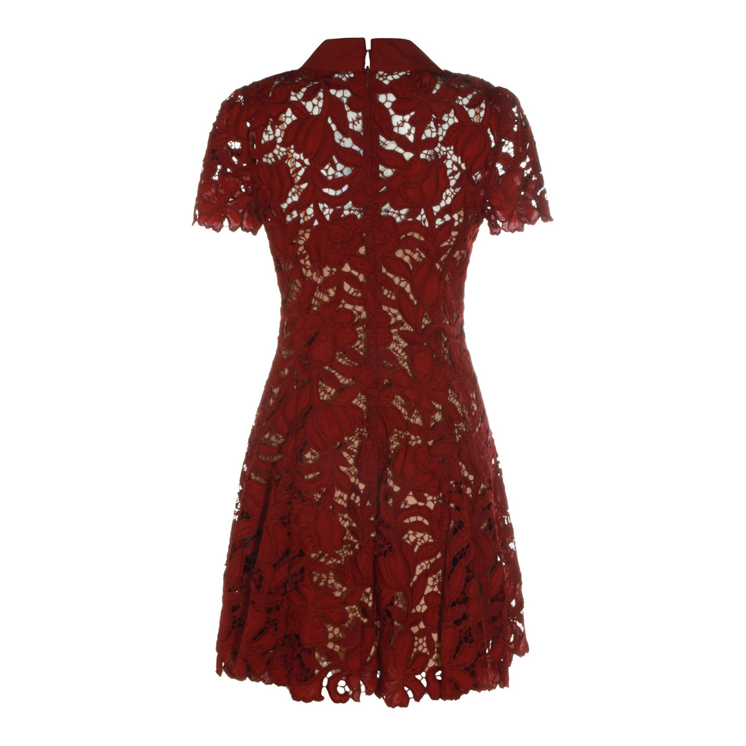 Self-Portrait Dresses - BURGUNDY | af4f1239da1e2a8ef1f4ebd5a32e37443ef5bd85