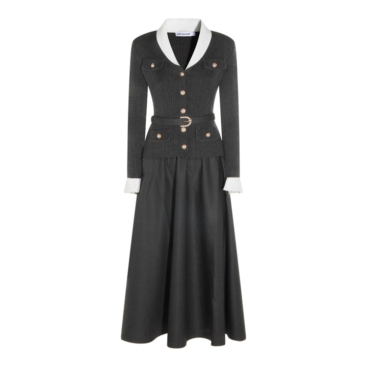 Self-Portrait Dresses - GREY | c94d3aadea20769e5ec1efc23518dec7c83916b6