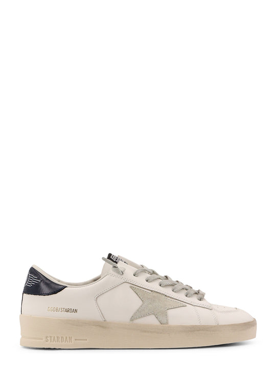 Leather Sneakers With Back Contrasting Detail