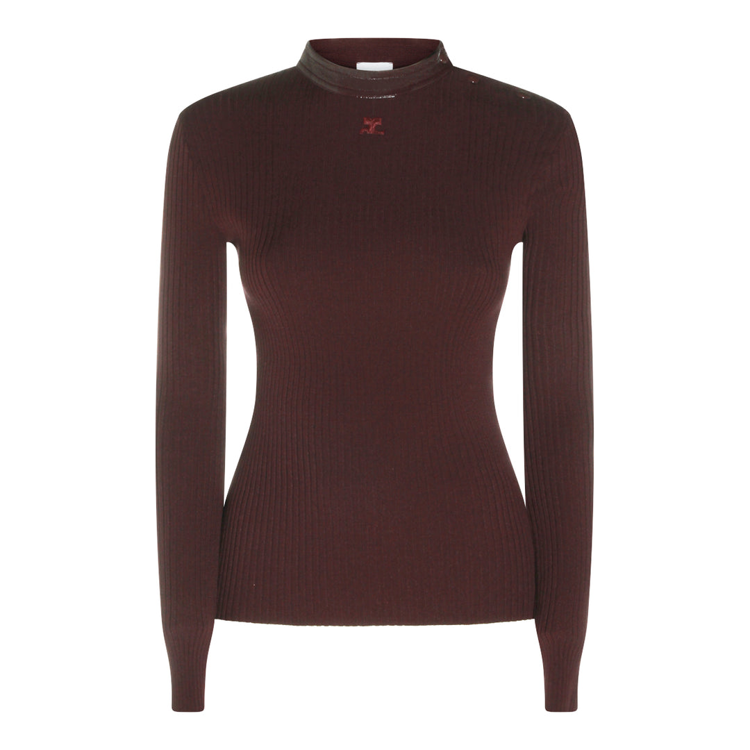 Courreges Sweaters - BURGUNDY | b7ec975e0b77cdf768e874ed120f5991d06376ed