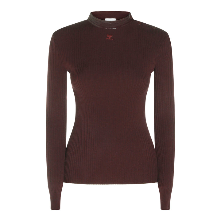 Courreges Sweaters - BURGUNDY | b7ec975e0b77cdf768e874ed120f5991d06376ed