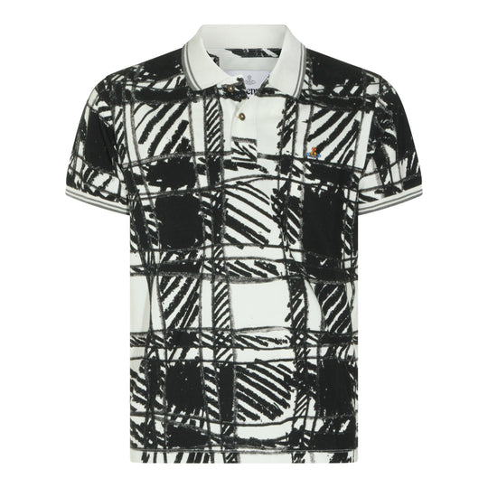 T-Shirts And Polos Black Scribble Check