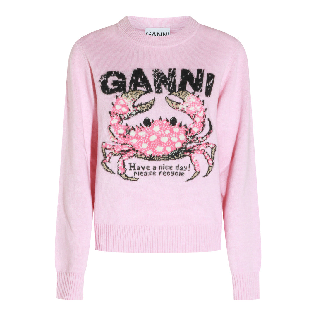 Ganni Sweaters - Chalk Pink | 6903a31b875beb65d2c6bc0ece570c58973a3749
