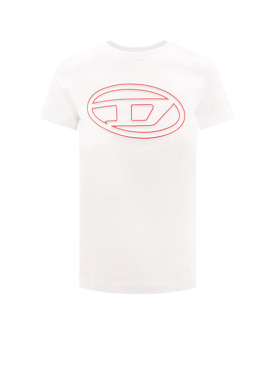 Cotton T-Shirt With Frontal Embossed Logo