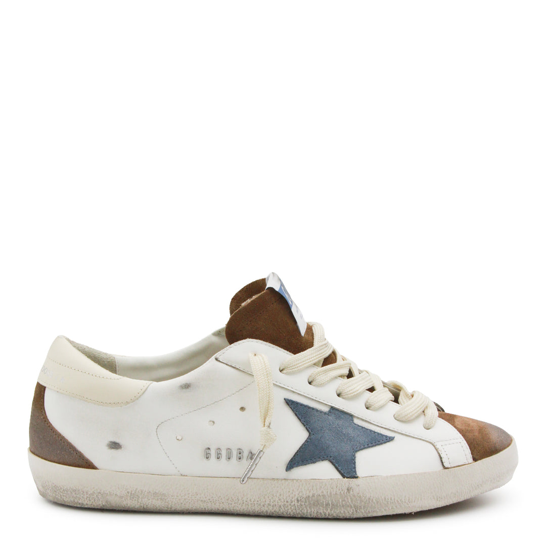 Golden Goose Sneakers - WHITE/BROWN/BLUE DENIM/CREAM | 956bb4ec92c28261c94b907943fde4b8b7ff213e