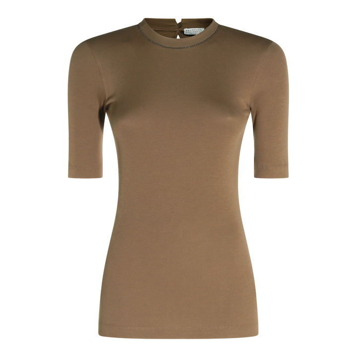 Brunello Cucinelli T-shirts and Polos - CIOCCOLATO | cb3fe2bcc282a4fe1f3725325819d030729c6a57