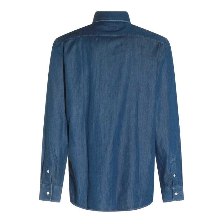 Brunello Cucinelli Shirts - INDIGO | 5fda8a2d3a6f5c72ba4ee5da8be66e4a54303819