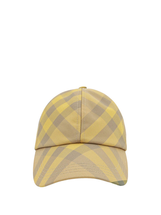 Nylon Hat With Check Print