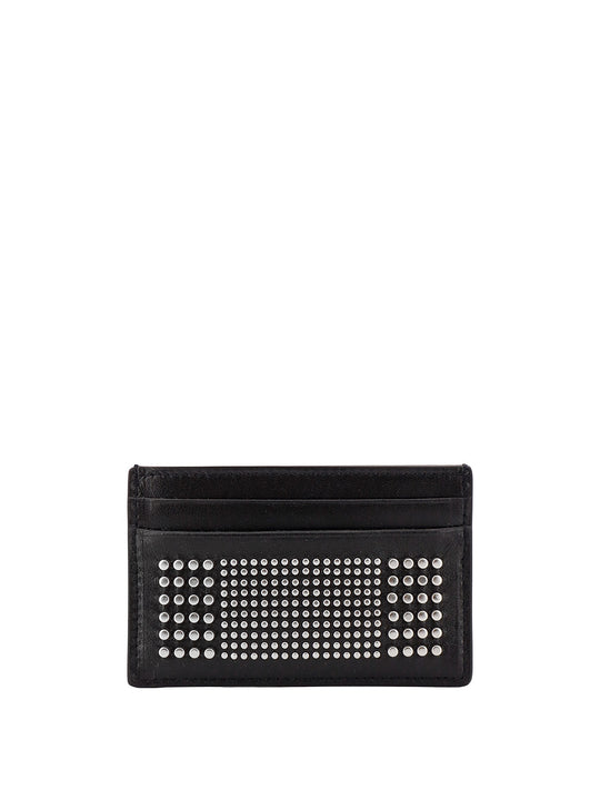 Leather Card Holder With Studs