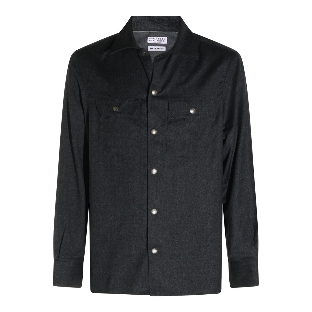Brunello Cucinelli Shirts - DARK GREY | 969cb8346348a5511ef2832dfa42a2a315d3ae10