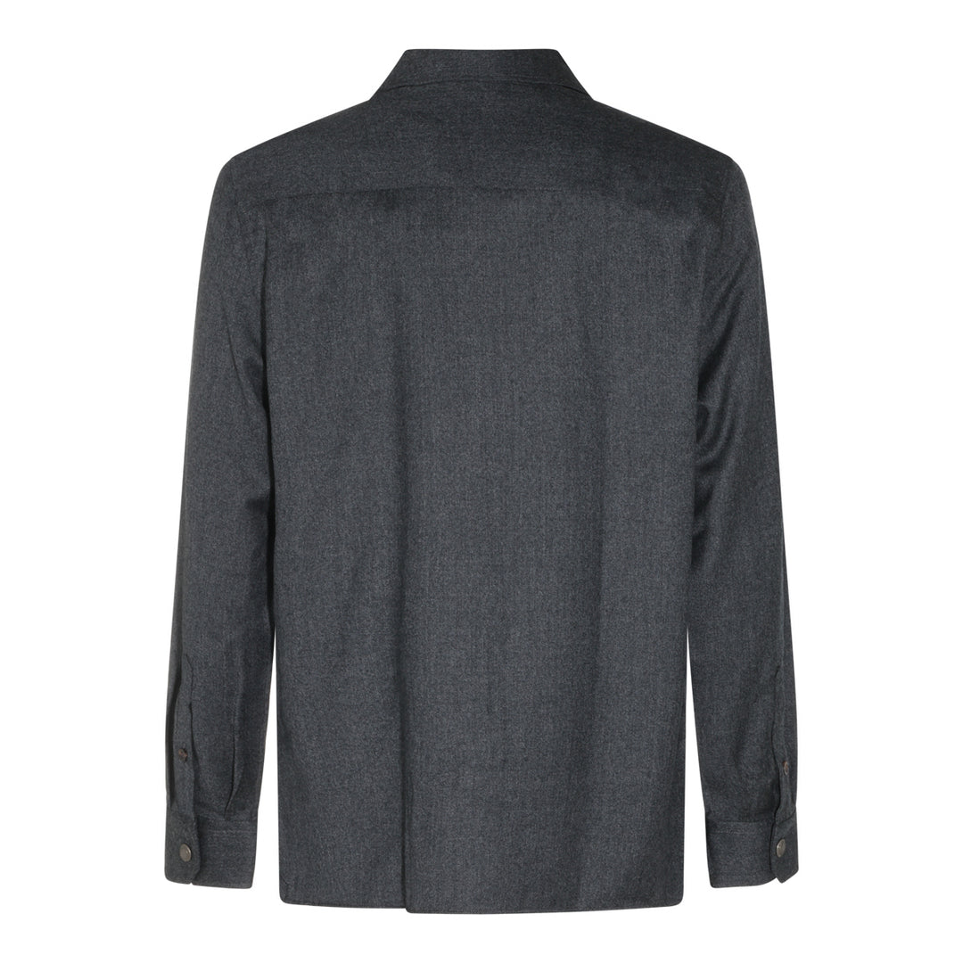 Brunello Cucinelli Shirts - DARK GREY | f26f8ef889a7fe76a4dd7d7a4a23ef5ff5599a99