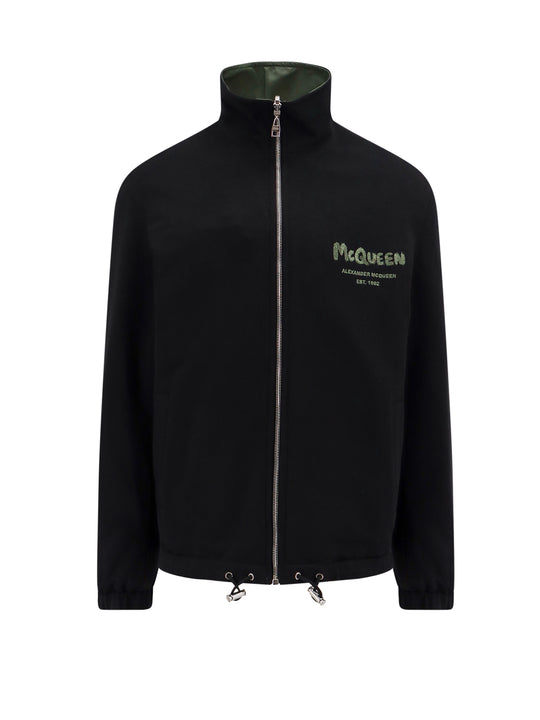 Cotone And Nylon Jacket With Mcqueen Graffiti Logo