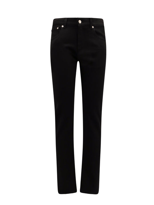 Stretch Cotton Trouser With Mcqueen Graffiti Logo