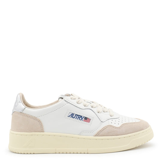Sneakers Leat/Suede White/Silver