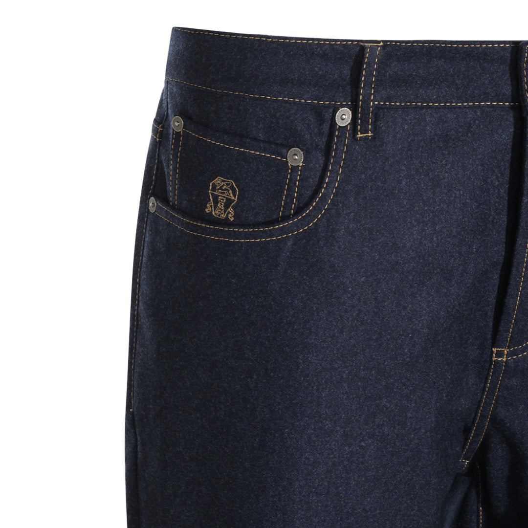 Brunello Cucinelli Trousers - NAVY | 7a6a8581cd71077c372353197f24efda12577e5c