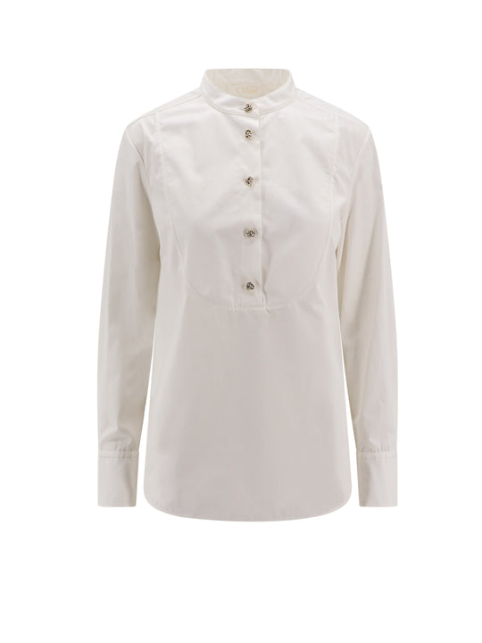 Cotton Shirt With Metal Buttons