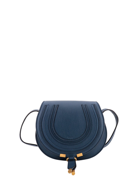 Marcie Small Leather Shoulder Bag With Logo Engraving