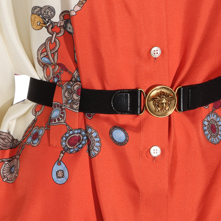 Versace Dresses - ORANGE/WHITE/GOLD | 5231504f76df634f02dfe4d1b00c7520922f4ad0