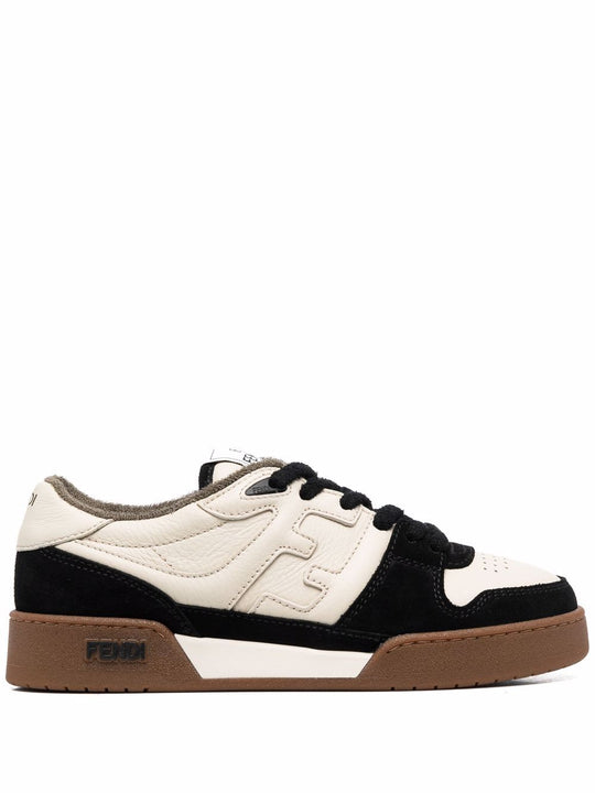 Fendi Match Suede And Leather Sneakers