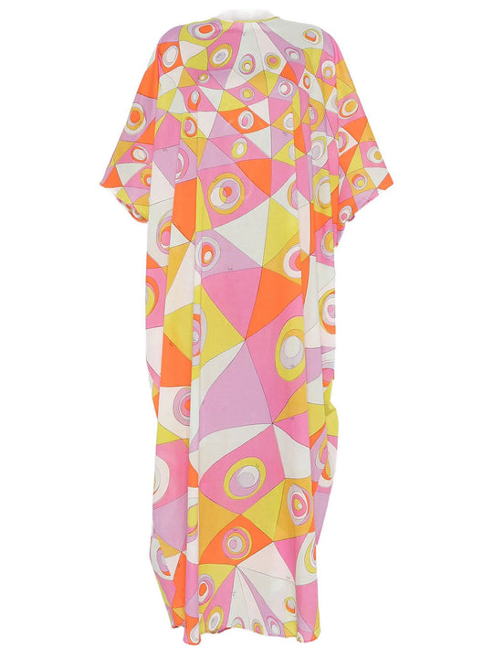 Iride-Print Long Kaftan