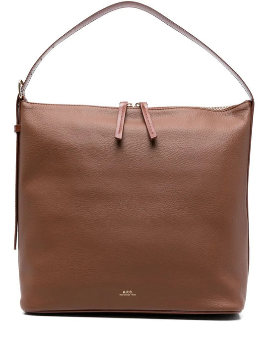 Vera Shoulder Bag In Grained Leather