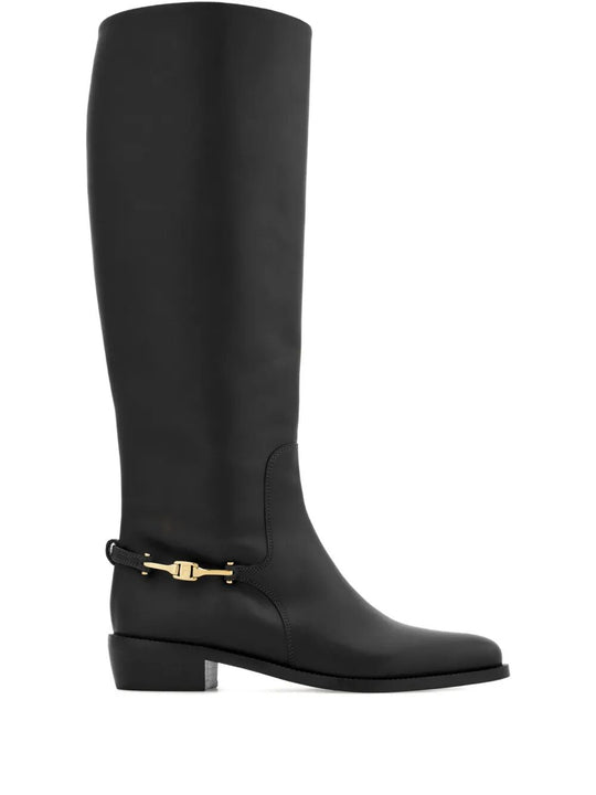 F Buckle Therma Knee Riding Boots