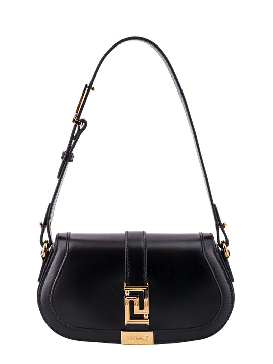 Leather Shoulder Bag With Iconic La Greca Detail